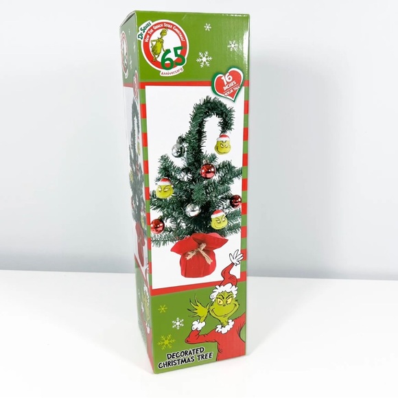 Holiday New The Grinch 16 Decorated Ornaments Christmas Tree Table